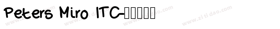 Peters Miro ITC字体转换